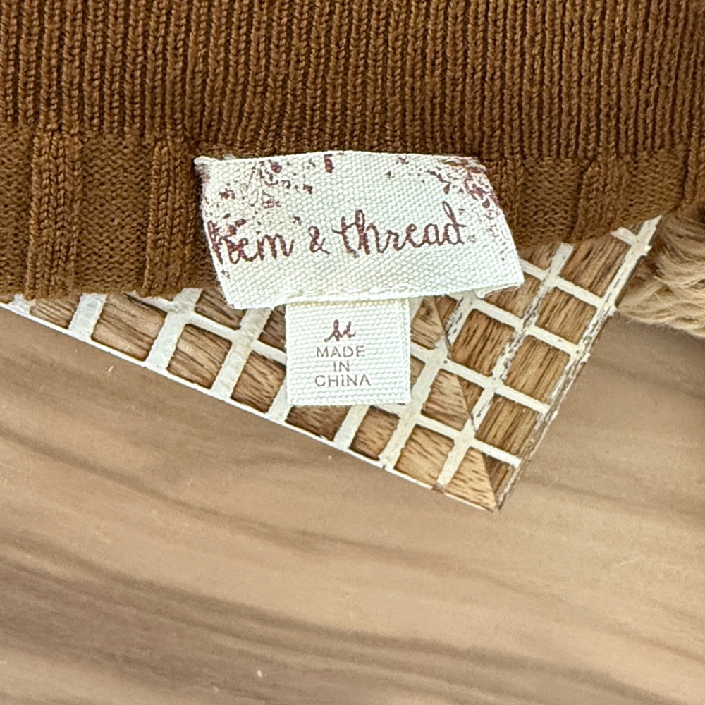 Hem & Thread Ruched Drawstring Asymetrical Sweater - Picture 9 of 10
